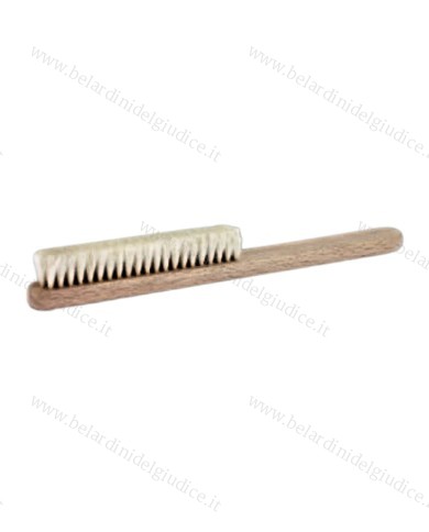 Spazzolino con Manico in Legno Retto Bianco Capra Dolce 4 Ranghi