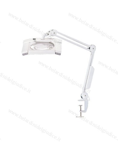 Lampada quadrata con Lente Ingrandimento 1.75x con Morsetto