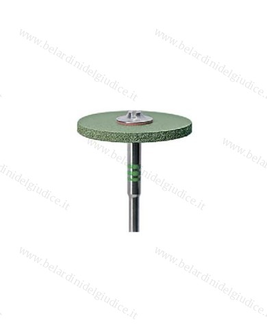 Gommino a Ruota con Gambo Edenta CeraGloss Sgrossatura Verde Ø 22 x 2 mm