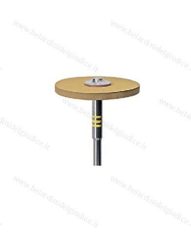 Gommino a Ruota con Gambo Edenta CeraGloss Lucidatura Giallo Ø 25 x 2 mm