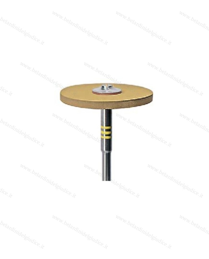 Gommino a Ruota con Gambo Edenta CeraGloss Lucidatura Giallo Ø 25 x 2 mm