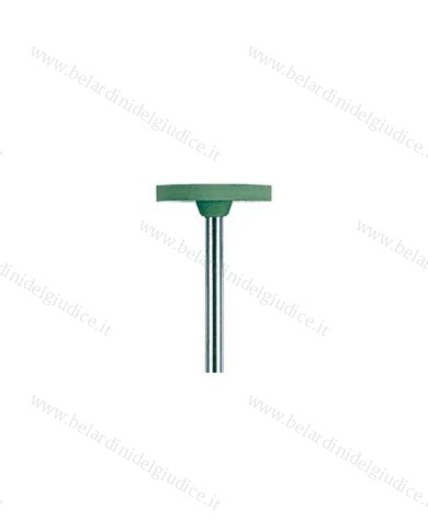 Gommino a Ruota con Gambo Edenta TopStar Lucidatura Verde Ø 14,5 x 2 mm