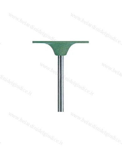 Gommino a Ruota con Gambo Edenta TopStar Lucidatura Verde Ø 22 x 0,6 mm