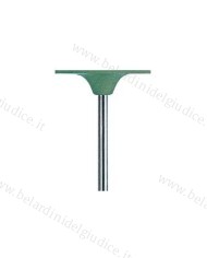 Gommino a Ruota con Gambo Edenta TopStar Lucidatura Verde Ø 22 x 0,6 mm