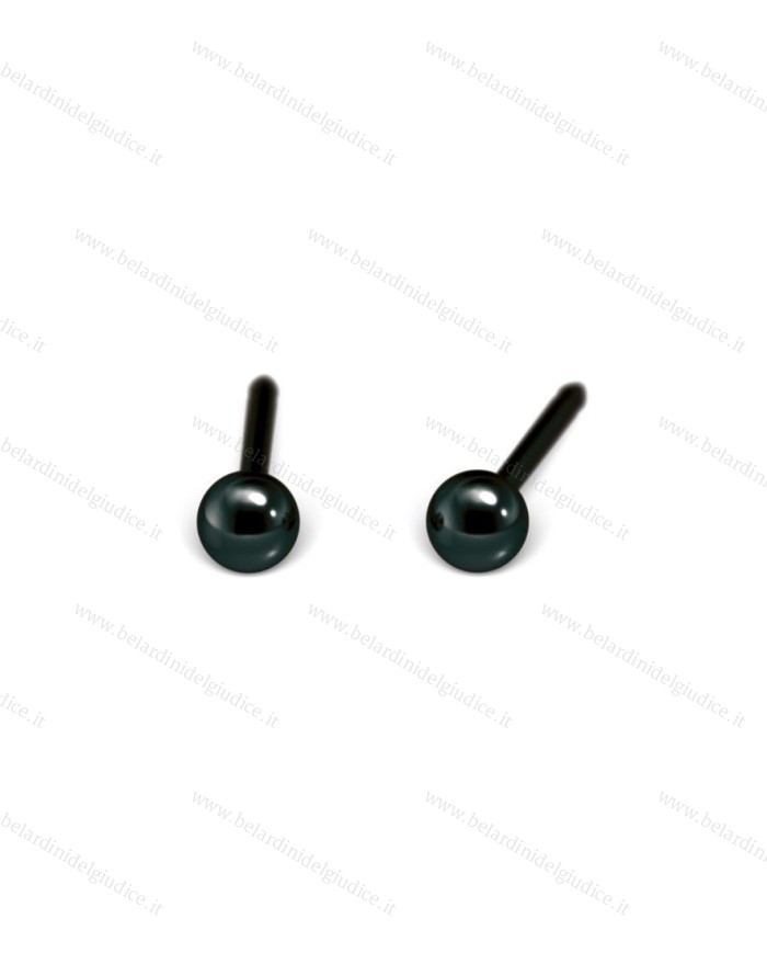 Pre orecchini System 75 pallina noir 3mm