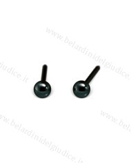 Pre orecchini System 75 pallina noir 3mm