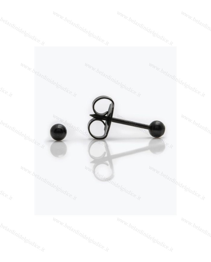 Pre orecchini System 75 pallina noir 3mm