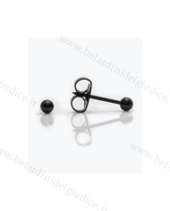 Pre orecchini System 75 pallina noir 3mm