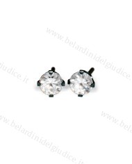 Pre orecchini System 75 zircone cubico noir 4mm
