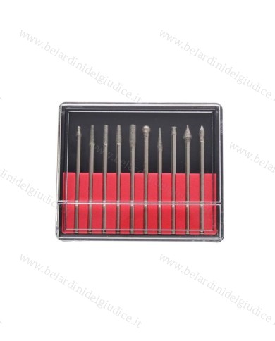 Assortimento di 10 Frese Diamantate