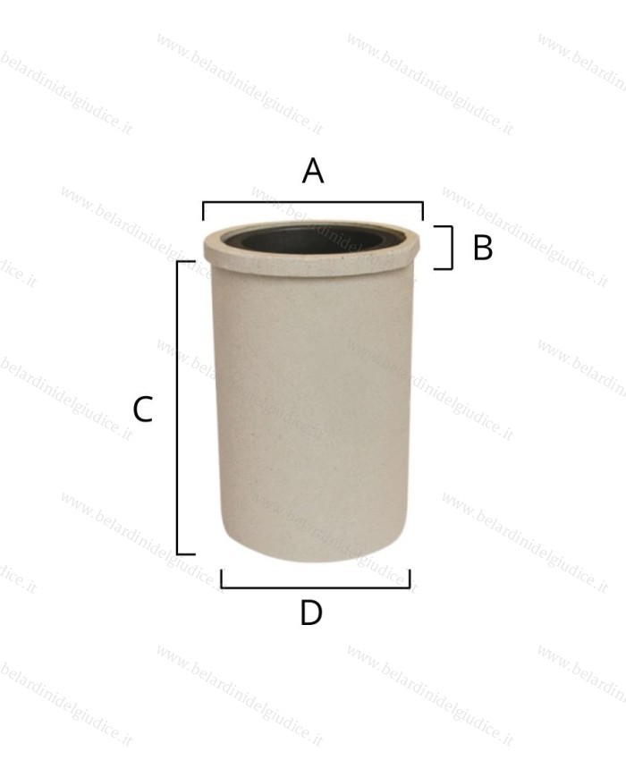 Crogiolo in Grafite e Ceramica Refrattaria per Forno Ceia F9