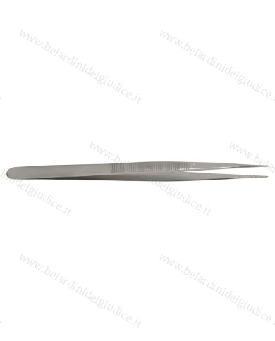 Pinzetta per pietre inox con punte zigrinate