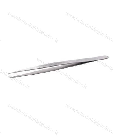Pinzetta per pietre inox punte zigrinate con scanalatura