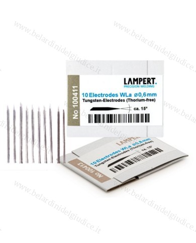 Elettrodi in Tungsteno WLa per Lampert Puk e LG (Conf. 10 pz)