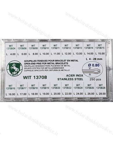 Ass.to Coppiglie Spaccate 4 a 28 mm Ø 0,80 - 0,90 - 1,00 - 1,20 250 pz