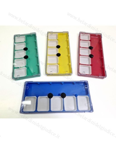 Scatola in plastica impilabile con 6 scomparti