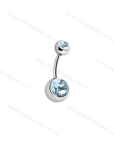Piercing Banana ombelico con zircone